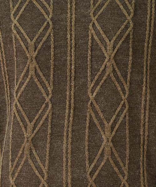 FRAPBOIS（フラボア）の「プレートアルパカ ニット（ニット/セーター・レディース・ブラウン/イエロー・1）」の11枚目の写真