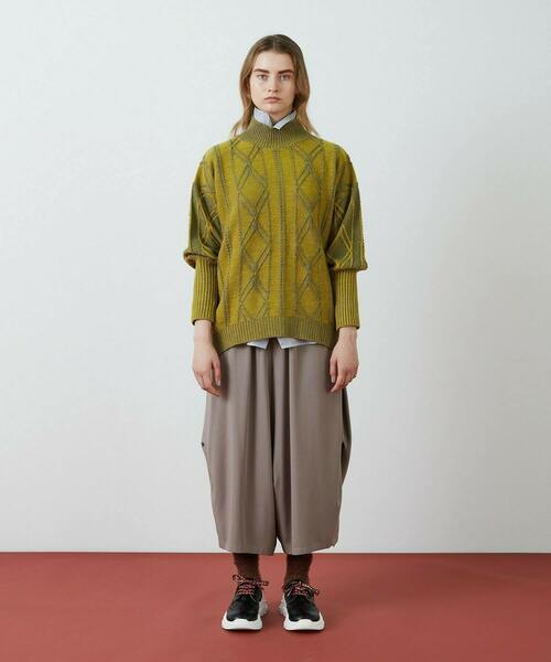 FRAPBOIS（フラボア）の「プレートアルパカ ニット（ニット/セーター・レディース・ブラウン/イエロー・1）」の17枚目の写真