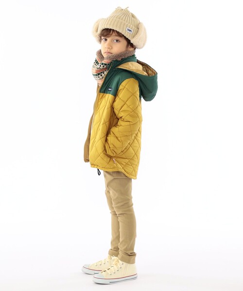 SHIPS（シップス）の「SHIPS KIDS:フェイクファー フラップ付き リブ ワッチ キャップ（ニットキャップ/ビーニー・キッズ・ネイビー/ベージュ/ライトグレー・ONE SIZE）」の11枚目の写真