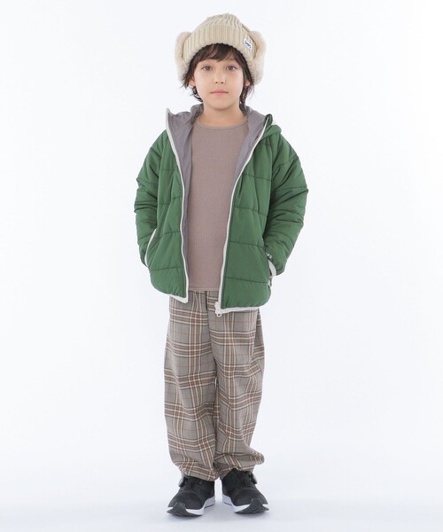SHIPS（シップス）の「SHIPS KIDS:フェイクファー フラップ付き リブ ワッチ キャップ（ニットキャップ/ビーニー・キッズ・ネイビー/ベージュ/ライトグレー・ONE SIZE）」の14枚目の写真