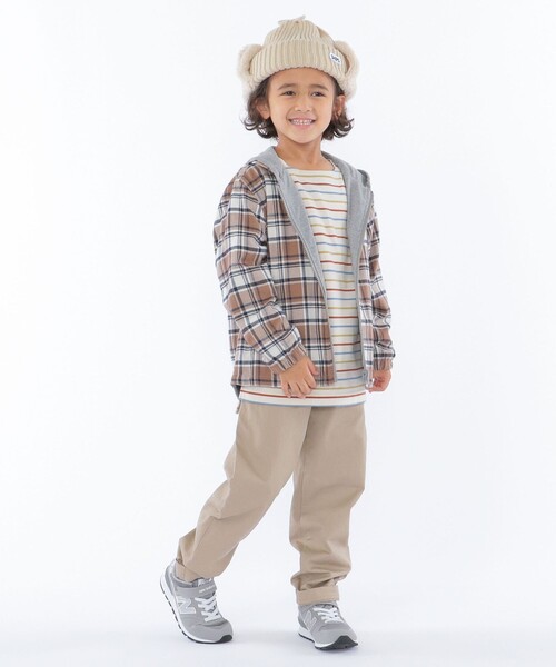 SHIPS（シップス）の「SHIPS KIDS:フェイクファー フラップ付き リブ ワッチ キャップ（ニットキャップ/ビーニー・キッズ・ネイビー/ベージュ/ライトグレー・ONE SIZE）」の16枚目の写真