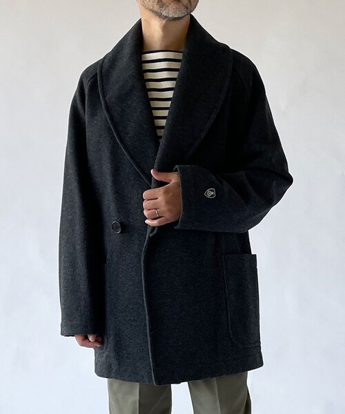 ORCIVAL ライトウールモッサ ショールカラー メンズ ショートコート ORCIVAL ライトウールモッサ ショールカラー メンズ ショートコート