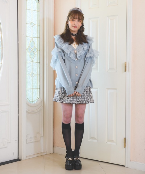 ROJITA(ロジータ)の「レースフリルニットカーデ(カーディガン/ボレロ・レディース・ブラック/ピンク/アイボリー/ミント・FREE)」の22枚目の写真