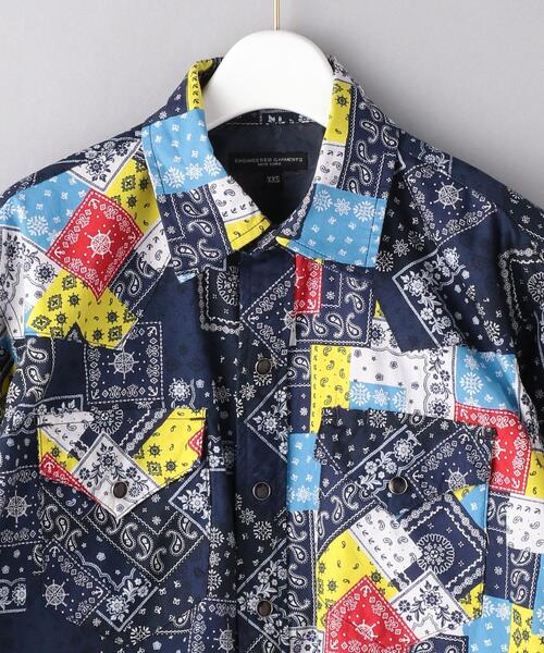 Engineered Garments（エンジニアードガーメンツ）の「＜ENGINEERED GARMENTS（エンジニアド ガーメンツ）＞COMBO ウェスタン シャツ ■■■（シャツ/ブラウス・レディース・ライム/ネイビー・XXS）」の4枚目の写真