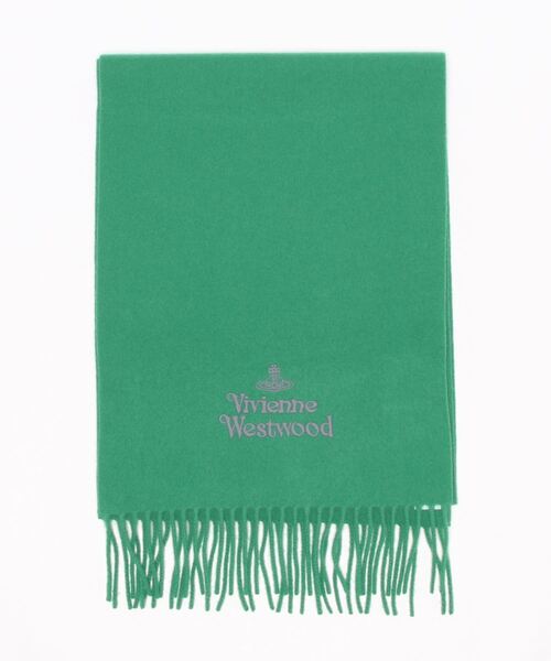 Vivienne Westwood（ヴィヴィアンウエストウッド）の「81030007/W006Ｄ/EMBROIDERED LAMBSWOOL（マフラー・レディース・Beige/イエロー/ブラック/DK.Grn/Navy/グレー/グリーン/レッド/ホワイト/Wine/MD.Gray/ブルー・FREE）」の5枚目の写真