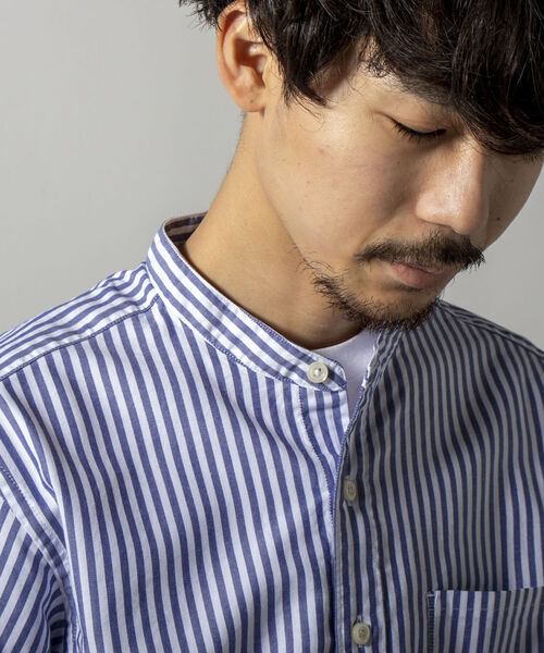 GLOSTER(グロスター)の「【GLOSTER/グロスター】ハーフプラケット バンドカラーオックスシャツ(シャツ/ブラウス・メンズ・オフホワイト/サックスブルー/ホワイト系その他・MEDIUM/LARGE)」の19枚目の写真