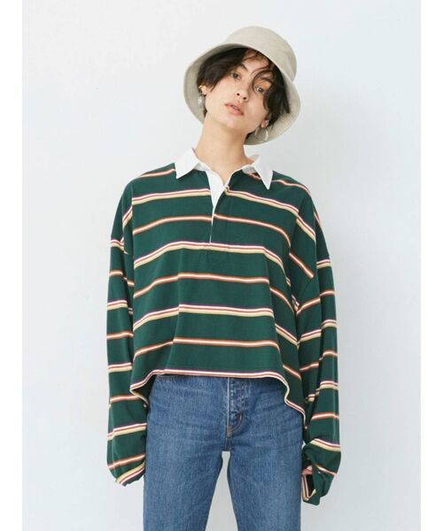 Ungrid（アングリッド）の「ラガーデザインロングスリーブTee（Tシャツ/カットソー・レディース・ネイビー/レッド/グリーン・FREE）」の12枚目の写真