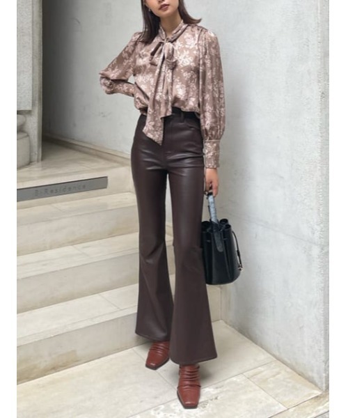 rienda（リエンダ）の「ボウタイパフスリーブブラウス（シャツ/ブラウス・レディース・ダークパープル/ブラウン系その他/グリーン系その他・FREE）」の11枚目の写真