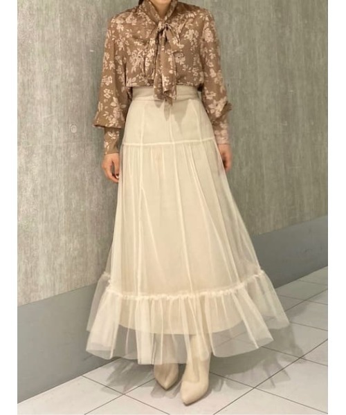 rienda（リエンダ）の「ボウタイパフスリーブブラウス（シャツ/ブラウス・レディース・ダークパープル/ブラウン系その他/グリーン系その他・FREE）」の19枚目の写真