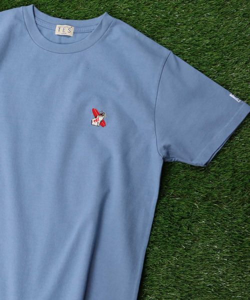 The Endless Summer（エンドレスサマー）の「TES BUHI CAFE EMB T-SHIRT / Tシャツ（Tシャツ/カットソー・メンズ・サックスブルー/イエロー/ホワイト/ブラック・X-LARGE/SMALL/LARGE/MEDIUM）」の3枚目の写真