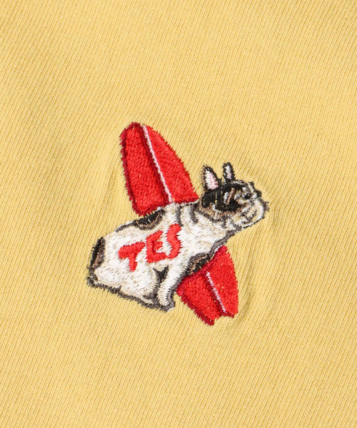 The Endless Summer（エンドレスサマー）の「TES BUHI CAFE EMB T-SHIRT / Tシャツ（Tシャツ/カットソー・メンズ・サックスブルー/イエロー/ホワイト/ブラック・X-LARGE/SMALL/LARGE/MEDIUM）」の4枚目の写真