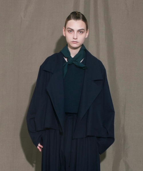 my beautiful landlet（マイビューティフルランドレット）の「【my beautiful landlet】 twill wrinkle wide blouson（ブルゾン・メンズ・ブラック/ネイビー/キナリ・2/1）」の3枚目の写真