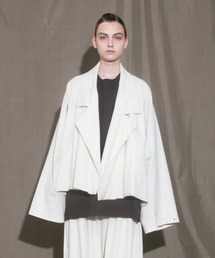 【my beautiful landlet】 twill wrinkle wide blouson