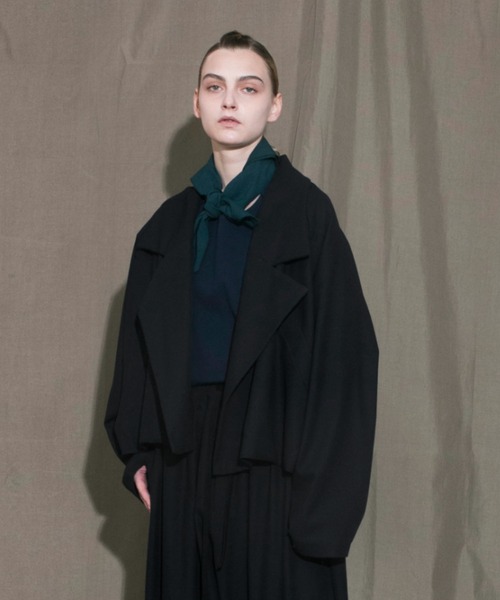 my beautiful landlet（マイビューティフルランドレット）の「【my beautiful landlet】 twill wrinkle wide blouson（ブルゾン・メンズ・ブラック/ネイビー/キナリ・2/1）」の2枚目の写真