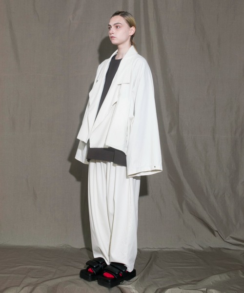 my beautiful landlet（マイビューティフルランドレット）の「【my beautiful landlet】 twill wrinkle wide blouson（ブルゾン・メンズ・ブラック/ネイビー/キナリ・2/1）」の4枚目の写真