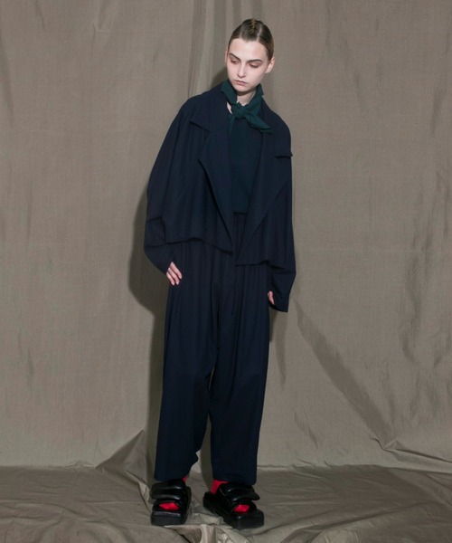 my beautiful landlet（マイビューティフルランドレット）の「【my beautiful landlet】 twill wrinkle wide blouson（ブルゾン・メンズ・ブラック/ネイビー/キナリ・2/1）」の10枚目の写真
