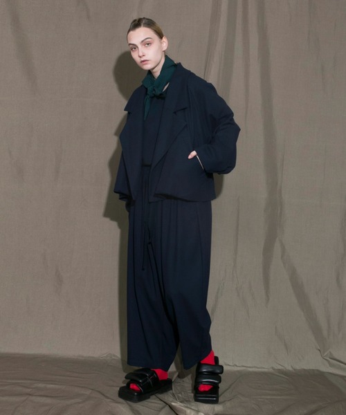 my beautiful landlet（マイビューティフルランドレット）の「【my beautiful landlet】 twill wrinkle wide blouson（ブルゾン・メンズ・ブラック/ネイビー/キナリ・2/1）」の11枚目の写真