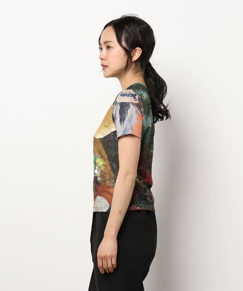 Desigual(デシグアル)の「Gauguin Patchwork Art T-shirt / ゴーギャン パッチワークアート ティー(Tシャツ/カットソー・レディース・グリーン・XS/L/S/XL/M)」の2枚目の写真