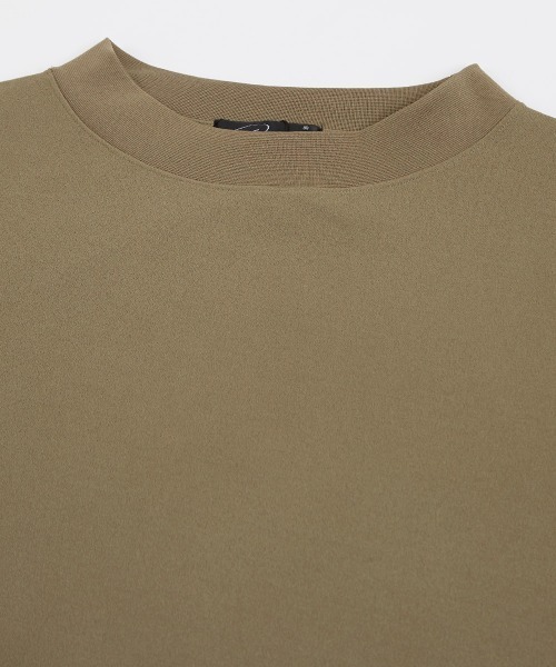 improves(インプローブス)の「カットジョーゼット オーバーサイズ モックネック ロンT セットアップ対応(Tシャツ/カットソー・メンズ・ブラック/ベージュ/ブラウン/ライトブラウン/杢グレー/チャコールグレー/ネイビー/オリーブ/カーキ・LARGE/MEDIUM)」の22枚目の写真