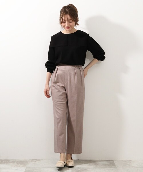 DRESKIP(ドレスキップ)の「◆ビッグカラーニット(ニット/セーター・レディース・ブラック/ナチュラル・02/03)」の3枚目の写真