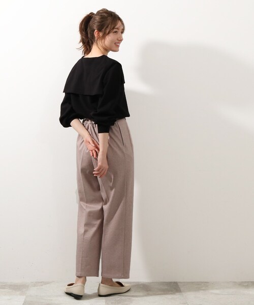 DRESKIP(ドレスキップ)の「◆ビッグカラーニット(ニット/セーター・レディース・ブラック/ナチュラル・02/03)」の4枚目の写真