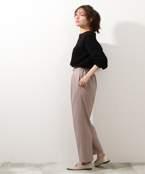 DRESKIP(ドレスキップ)の「◆ビッグカラーニット(ニット/セーター・レディース・ブラック/ナチュラル・02/03)」の5枚目の写真