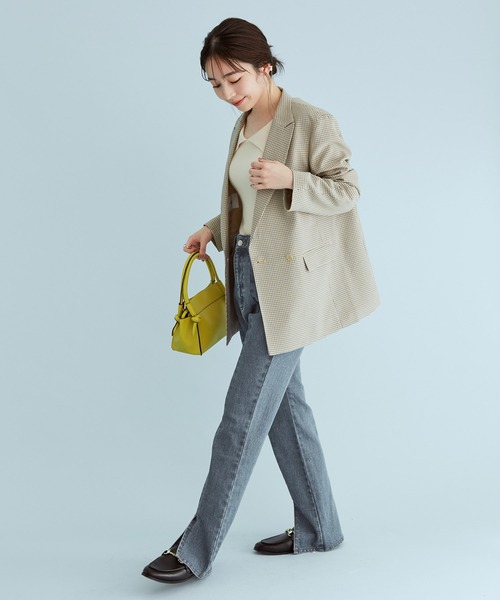 VIS（ビス）の「ゴールド釦ピークドラペルダブルジャケット