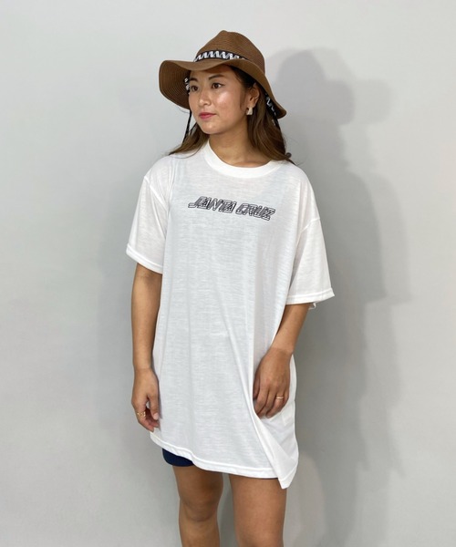 SANTA CRUZ(サンタクルーズ)の「【ムラサキスポーツ別注】SANTACRUZ/サンタクルーズ 水陸両用ビッグシルエットバックプリントTシャツ/ラッシュガード 502221437(Tシャツ/カットソー・レディース・ブラック/ホワイト・L/M)」の14枚目の写真