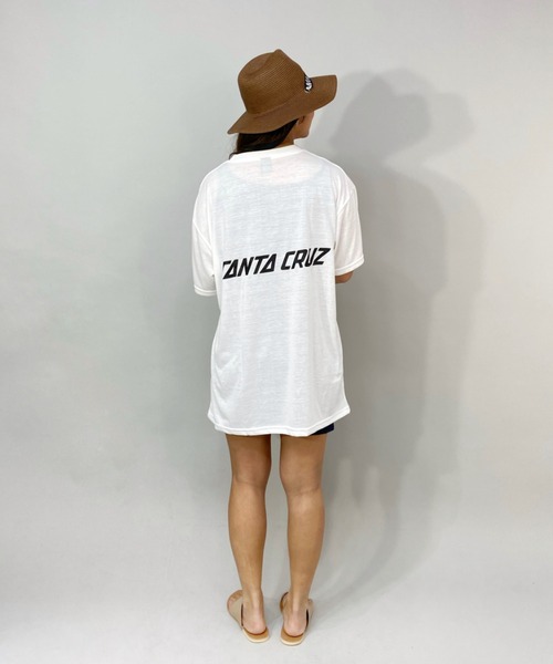 SANTA CRUZ(サンタクルーズ)の「【ムラサキスポーツ別注】SANTACRUZ/サンタクルーズ 水陸両用ビッグシルエットバックプリントTシャツ/ラッシュガード 502221437(Tシャツ/カットソー・レディース・ブラック/ホワイト・L/M)」の12枚目の写真
