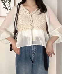 切り替えシアーブラウス