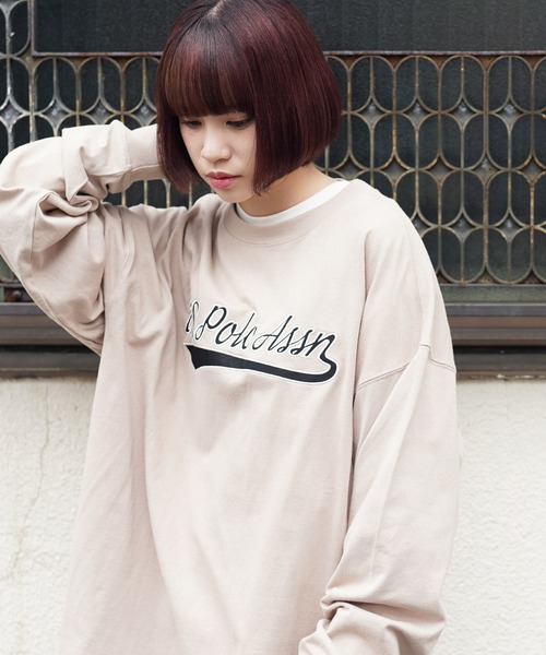 U.S. POLO ASSN.(ユーエスポロアッスン)の「U.S. POLO ASSN. / ユーエスポロアッスン 別注 コラボ オーバーサイズ ロンT(Tシャツ/カットソー・メンズ・ダークグリーン/ライトベージュ/ネイビー/ホワイト/ブラック/ブルー系その他2/ベージュ系その他2/ホワイト系その他2/ブラック系その他2/ベージュ系その他/ブルー系その他/ブラック系その他/ホワイト系その他/グリーン系その他/グリーン系その他2・LARGE/MEDIUM)」の1枚目の写真