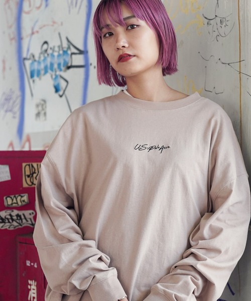 U.S. POLO ASSN.(ユーエスポロアッスン)の「U.S. POLO ASSN. / ユーエスポロアッスン 別注 コラボ オーバーサイズ ロンT(Tシャツ/カットソー・メンズ・ダークグリーン/ライトベージュ/ネイビー/ホワイト/ブラック/ブルー系その他2/ベージュ系その他2/ホワイト系その他2/ブラック系その他2/ベージュ系その他/ブルー系その他/ブラック系その他/ホワイト系その他/グリーン系その他/グリーン系その他2・LARGE/MEDIUM)」の9枚目の写真