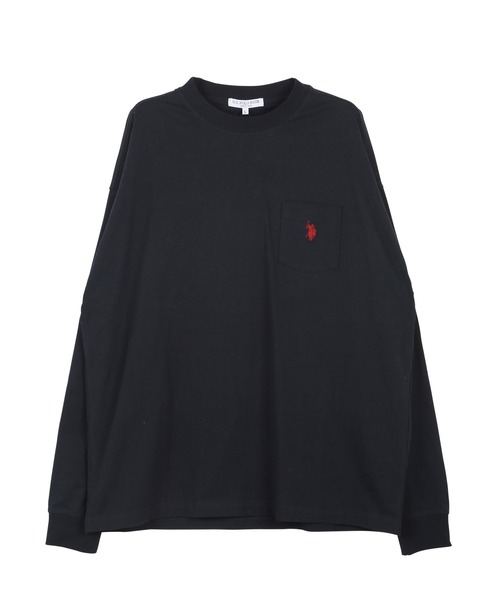 U.S. POLO ASSN.(ユーエスポロアッスン)の「U.S. POLO ASSN. / ユーエスポロアッスン 別注 コラボ オーバーサイズ ロンT(Tシャツ/カットソー・メンズ・ダークグリーン/ライトベージュ/ネイビー/ホワイト/ブラック/ブルー系その他2/ベージュ系その他2/ホワイト系その他2/ブラック系その他2/ベージュ系その他/ブルー系その他/ブラック系その他/ホワイト系その他/グリーン系その他/グリーン系その他2・LARGE/MEDIUM)」の16枚目の写真