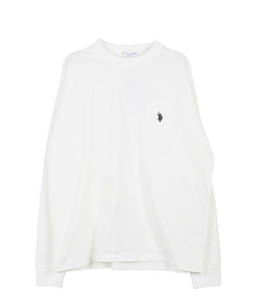 U.S. POLO ASSN.(ユーエスポロアッスン)の「U.S. POLO ASSN. / ユーエスポロアッスン 別注 コラボ オーバーサイズ ロンT(Tシャツ/カットソー・メンズ・ダークグリーン/ライトベージュ/ネイビー/ホワイト/ブラック/ブルー系その他2/ベージュ系その他2/ホワイト系その他2/ブラック系その他2/ベージュ系その他/ブルー系その他/ブラック系その他/ホワイト系その他/グリーン系その他/グリーン系その他2・LARGE/MEDIUM)」の17枚目の写真