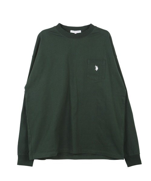 U.S. POLO ASSN.(ユーエスポロアッスン)の「U.S. POLO ASSN. / ユーエスポロアッスン 別注 コラボ オーバーサイズ ロンT(Tシャツ/カットソー・メンズ・ダークグリーン/ライトベージュ/ネイビー/ホワイト/ブラック/ブルー系その他2/ベージュ系その他2/ホワイト系その他2/ブラック系その他2/ベージュ系その他/ブルー系その他/ブラック系その他/ホワイト系その他/グリーン系その他/グリーン系その他2・LARGE/MEDIUM)」の18枚目の写真