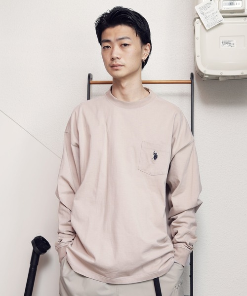 U.S. POLO ASSN.(ユーエスポロアッスン)の「U.S. POLO ASSN. / ユーエスポロアッスン 別注 コラボ オーバーサイズ ロンT(Tシャツ/カットソー・メンズ・ダークグリーン/ライトベージュ/ネイビー/ホワイト/ブラック/ブルー系その他2/ベージュ系その他2/ホワイト系その他2/ブラック系その他2/ベージュ系その他/ブルー系その他/ブラック系その他/ホワイト系その他/グリーン系その他/グリーン系その他2・LARGE/MEDIUM)」の20枚目の写真