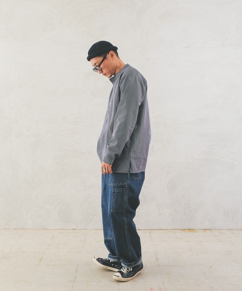 WAIPER.inc(ワイパーインク)の「Fischerhemd Pullover フィッシャーマンシャツ(シャツ/ブラウス・メンズ・ブルー系/ブルー系1・S/M/L/XL)」の7枚目の写真