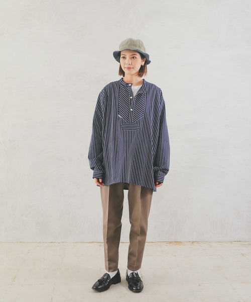WAIPER.inc(ワイパーインク)の「Fischerhemd Pullover フィッシャーマンシャツ(シャツ/ブラウス・メンズ・ブルー系/ブルー系1・S/M/L/XL)」の12枚目の写真