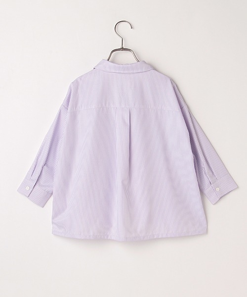 b・ROOM（ビールーム）の「アソートビッグシャツ（シャツ/ブラウス・キッズ・マスタード/モスグリーン/ブラック/ラベンダー・120cm/90cm/100cm/130cm/110cm）」の7枚目の写真