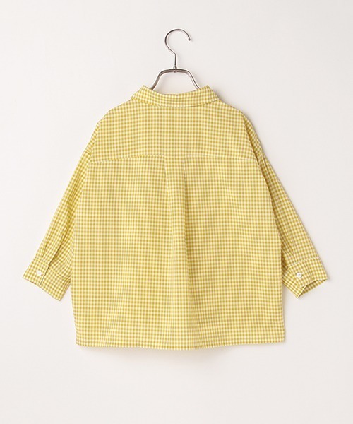 b・ROOM（ビールーム）の「アソートビッグシャツ（シャツ/ブラウス・キッズ・マスタード/モスグリーン/ブラック/ラベンダー・120cm/90cm/100cm/130cm/110cm）」の9枚目の写真