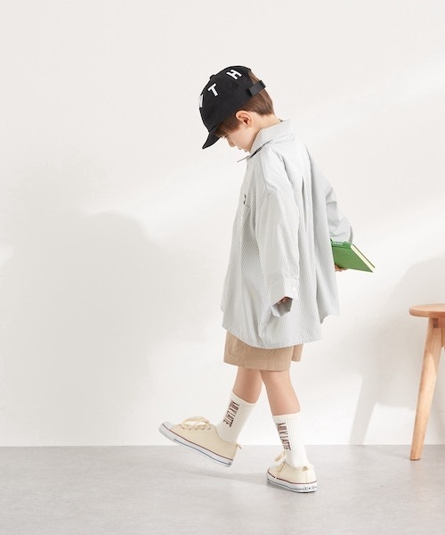 b・ROOM（ビールーム）の「アソートビッグシャツ（シャツ/ブラウス・キッズ・マスタード/モスグリーン/ブラック/ラベンダー・120cm/90cm/100cm/130cm/110cm）」の20枚目の写真