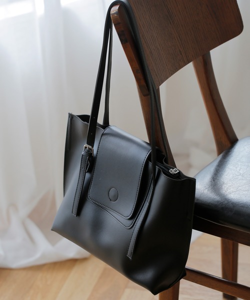 Lamoa（ラモア）の「Lamoa/フェイクレザー マルチ ショルダーバック（トートバッグ・レディース・ブラック/ベージュ/ブラウン・FREE）」の6枚目の写真