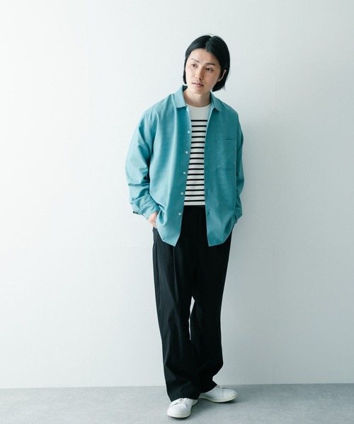 ITEMS URBANRESEARCH(アイテムズ アーバンリサーチ)の「オーバーサイズボーダー バスクカットソー(Tシャツ/カットソー・メンズ・ネイビー/オフホワイト/ブラック・LARGE/MEDIUM)」の17枚目の写真