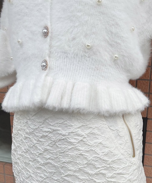 Swankiss(スワンキス)の「JF valentine knit(ニット/セーター・レディース・ホワイト/ピンク/ブラック・FREE)」の4枚目の写真