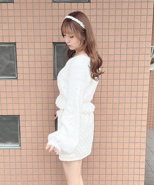 Swankiss(スワンキス)の「JF valentine knit(ニット/セーター・レディース・ホワイト/ピンク/ブラック・FREE)」の11枚目の写真