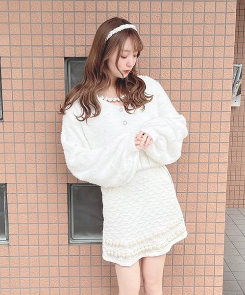 Swankiss(スワンキス)の「JF valentine knit(ニット/セーター・レディース・ホワイト/ピンク/ブラック・FREE)」の12枚目の写真
