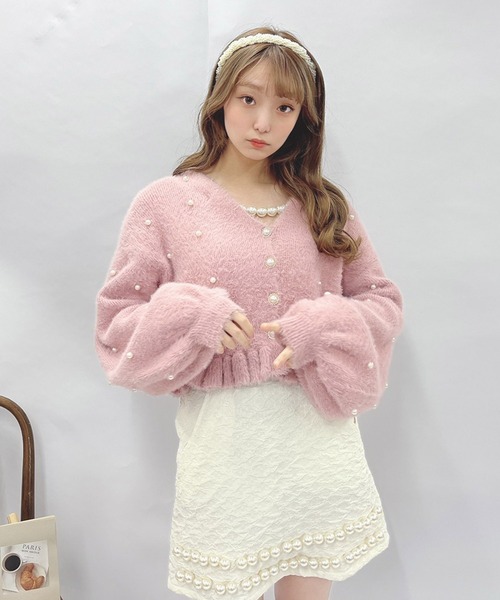 Swankiss(スワンキス)の「JF valentine knit(ニット/セーター・レディース・ホワイト/ピンク/ブラック・FREE)」の17枚目の写真