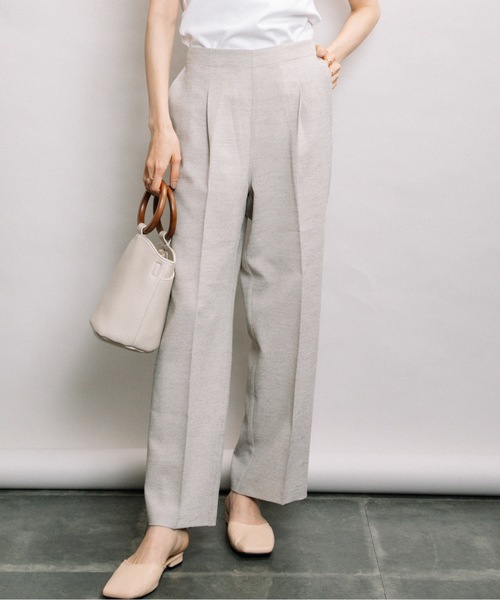 ELVENCE DEUX(エルベンスドゥ)の「リネンライクストレートPT(その他パンツ・レディース・チャコールグレー/グレー・MEDIUM/LARGE)」の2枚目の写真