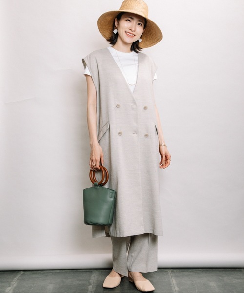 ELVENCE DEUX(エルベンスドゥ)の「リネンライクストレートPT(その他パンツ・レディース・チャコールグレー/グレー・MEDIUM/LARGE)」の15枚目の写真