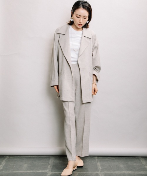 ELVENCE DEUX(エルベンスドゥ)の「リネンライクストレートPT(その他パンツ・レディース・チャコールグレー/グレー・MEDIUM/LARGE)」の9枚目の写真